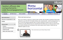 Le menu horizontal (en haut) Le menu horizontal (en haut)